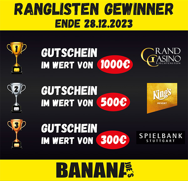 Preise für die ersten drei Plätze.