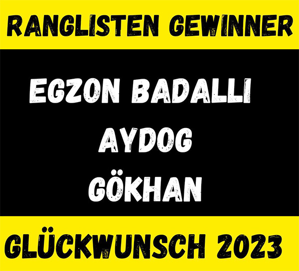 Die drei Gewinner der Gesamtwertung